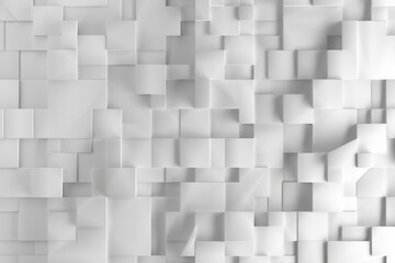 Abstract geometric pattern featuring interlocking 3d cubes in monochrome. 3d render