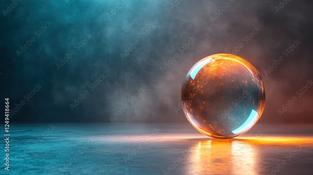 Poster a vibrant orb sits against a hazy background, creating an enchanting atmosphere filled with rich col