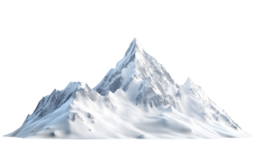  a mountain peak isolated on a transparent background