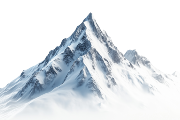  a mountain peak isolated on a transparent background