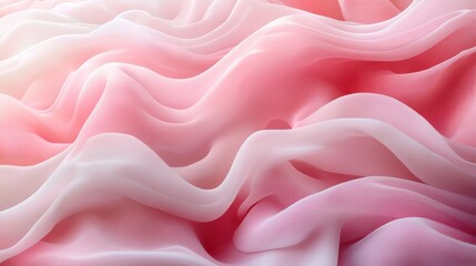 Fototapeta premium Pink fabric waves, gradient texture, soft light, background blur, design