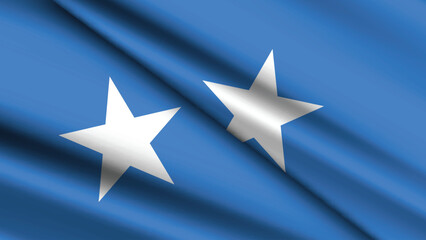National Background of SOMALIA Featuring Two Wavy Flags