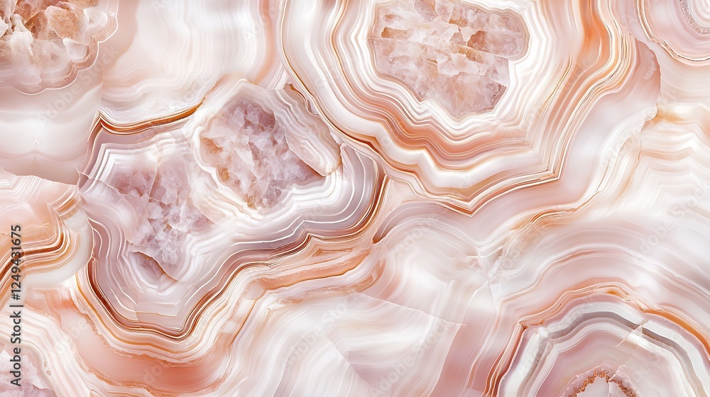 Poster abstract background with white and pink agate stone pattern and swirl effect