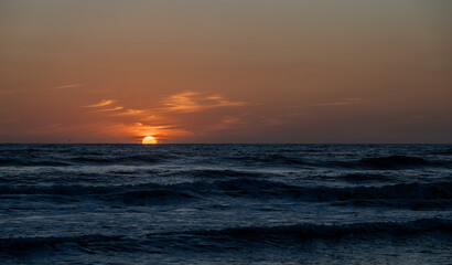 Obraz premium Tyrrhenian Sea. Autumnal sunset