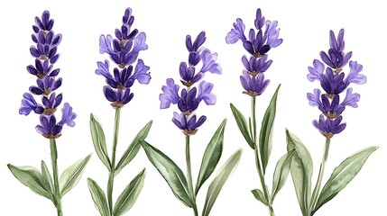 Fototapeta premium Lavender Plant Purple Flowers Aromatic Herb Garden View