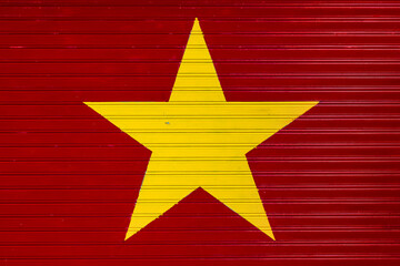 Yellow star on red background - symbol of vietnam