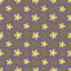 Beautiful seamless pattern with floral background.