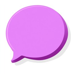 A vibrant, purple speech bubble graphic, ideal for conveying dialogue, messages, or commentary in digital platforms.