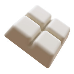 Chocolate bar isolated on white, transparent. Closeup