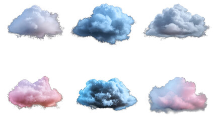 Blue Cloud sky clouds isolated on Transparent Background