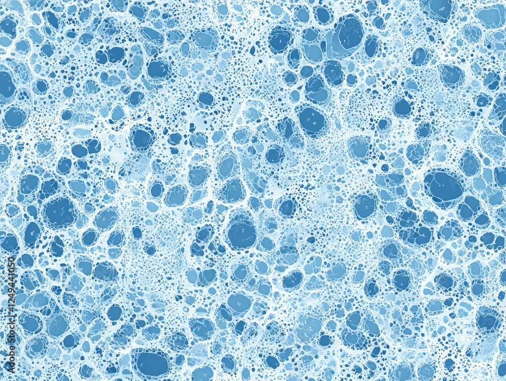 Aufkleber seamless pattern featuring simple pastel blue texture with bubbly, abstract design. pattern creates 