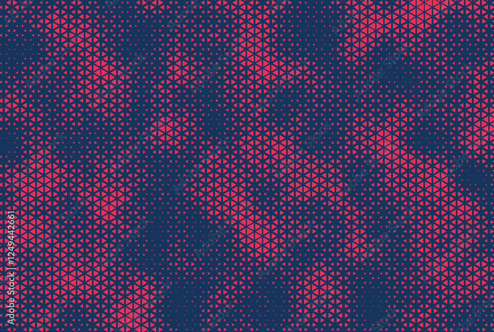 Aufkleber Triangle Vector Abstract Geometric Technology Background. Halftone Triangular Retro 80s Simple Pattern. Minimal Style Dynamic Tech Wallpaper.