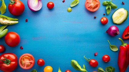 Obraz premium Vibrant Vegetable Wrap Preparation A Colorful Flat - A delightful arrangement of fresh vegetables symbolizes health, freshness, color variety, culinary creativity, and wholesome eating.