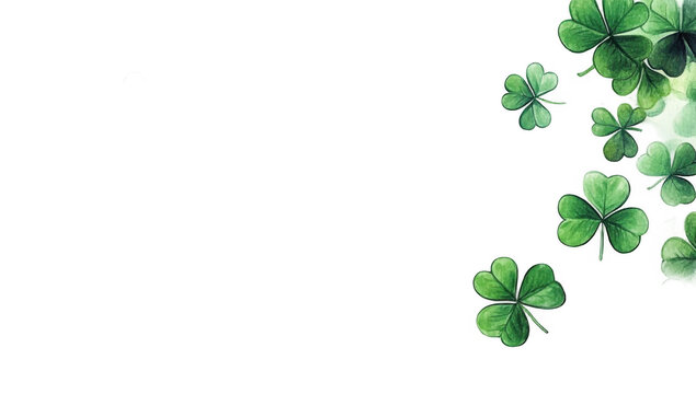 four leaf clover isolated. st patricks day