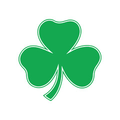 Silhouette Shamrock Leaf Icon vector