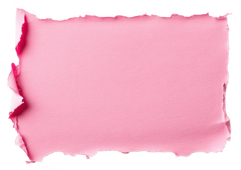 Pink paper with torn edges texture for using as text box  