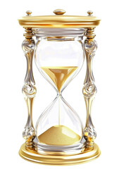 PNG A minimal hourglass gold white background deadline. 
