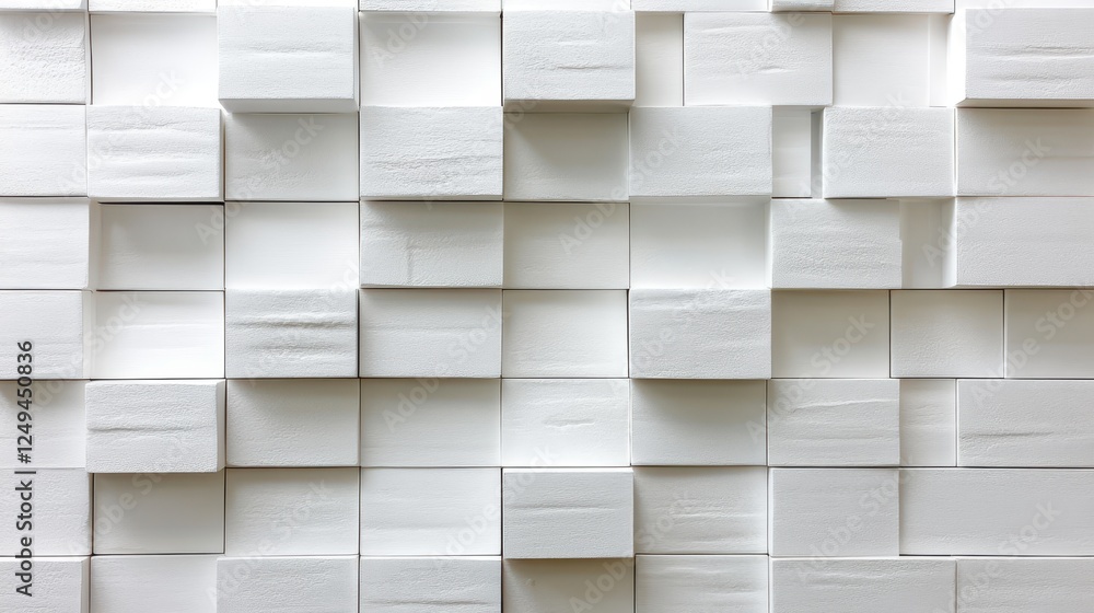 Poster white cube wall texture background design