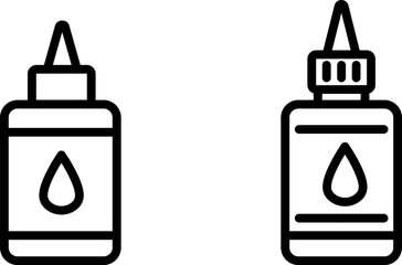 Precision Glue Vector Icon – Minimalist Adhesive Tube Symbol for Craft, Repair, and Office Supplies