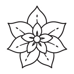 Flower Outline Vector Art, Icons