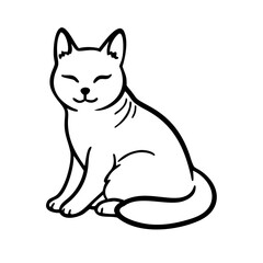 A bold and dynamic cat logo with geometric shapes, representing agility, mystery, and feline grace.