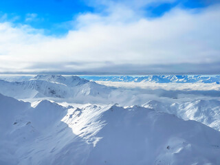 glacier in the mountains