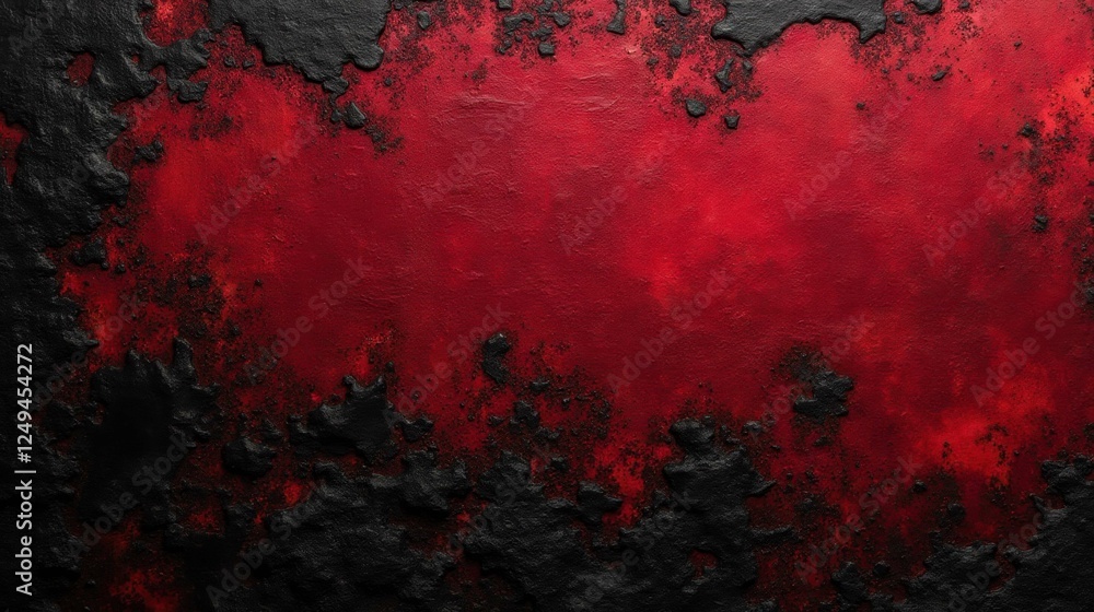 Poster abstract background texture of red and black colors with depth