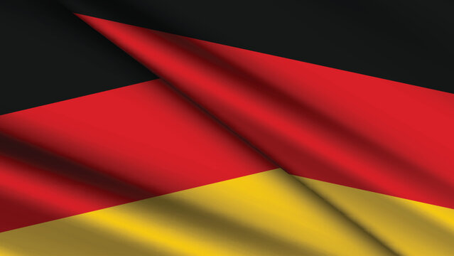 National Background of GERMANY Featuring Two Wavy Flags