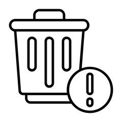 Trash Outline Style Icon Design