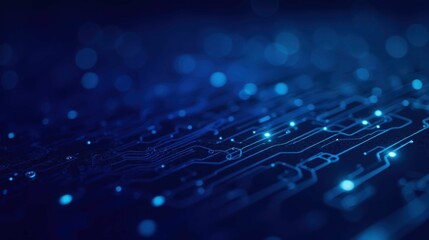 Obraz premium Abstract Blue Technology Background with Circuit Board Design