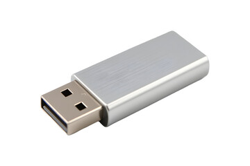 A silver color usb flash drive
