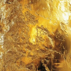 Close up of textured golden surface with varying light