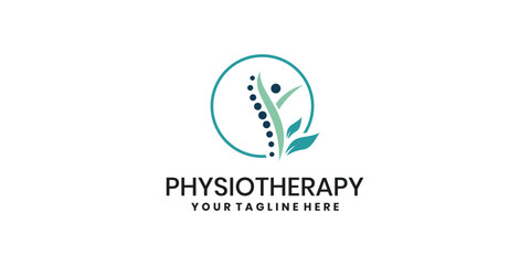 Physiotherapist logo vector icon