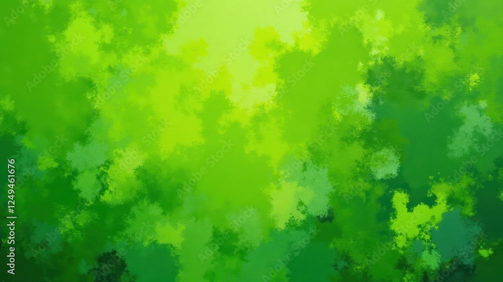 Poster abstract green background with soft blurs and textured layers