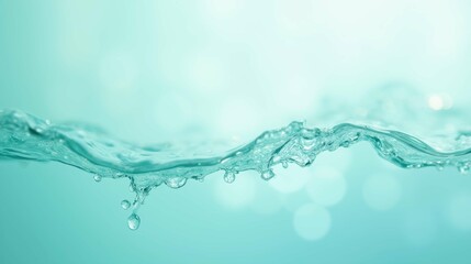 Gentle Water Waves with Soft Light and Aquatic Tone Background