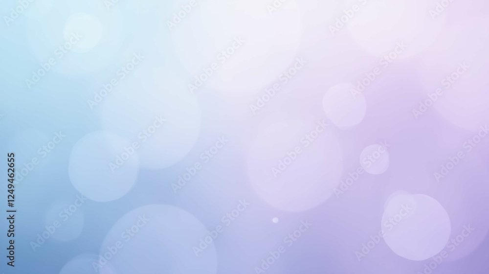 Poster soft gradient background with blurry bokeh in cool colors