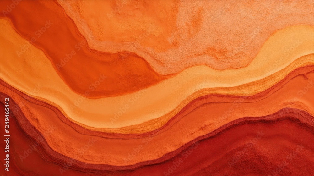 Poster abstract orange texture with waves and gradient layers