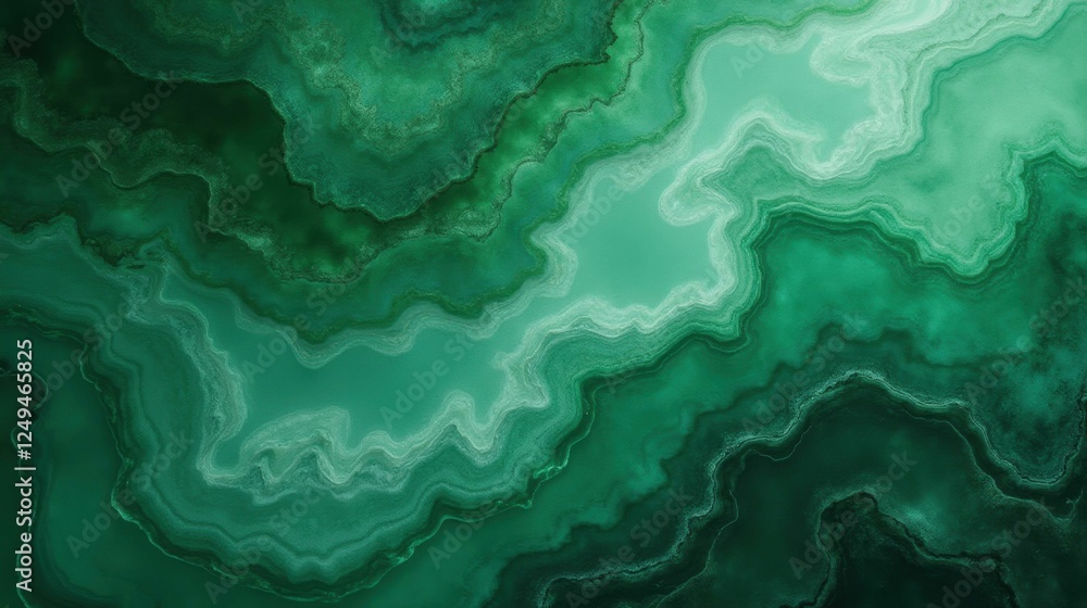 Aufkleber abstract green marble texture background with fluid patterns