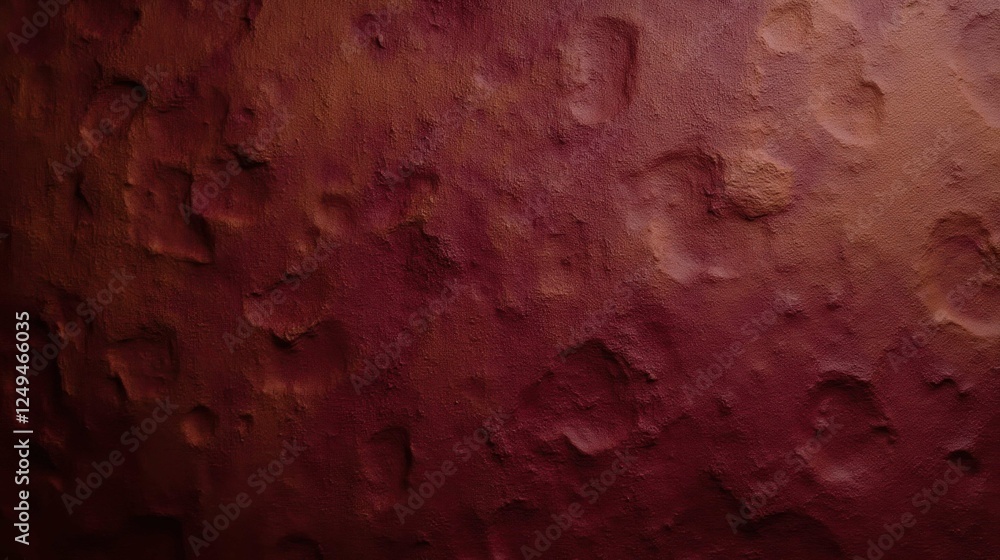 Poster textured surface of a dark red wall with uneven patterns and shadows