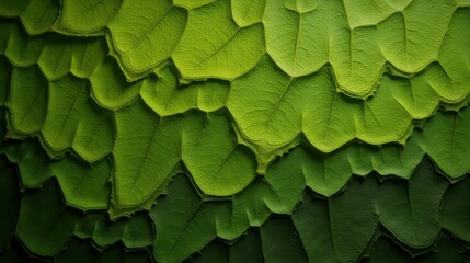 Naklejka premium Close-Up View of Vibrant Green Leaf Textures and Patterns