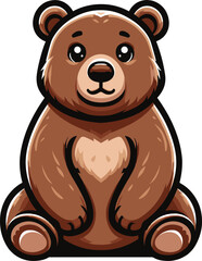 Fototapeta premium A realstict Bear vector illustration bear icon logo teddy cartoon character