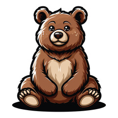 Fototapeta premium A realstict Bear vector illustration bear icon logo teddy cartoon character