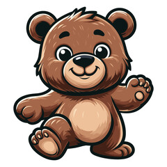 Fototapeta premium A realstict Bear vector illustration bear icon logo teddy cartoon character