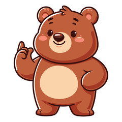 Obraz premium A realstict Bear vector illustration bear icon logo teddy cartoon character