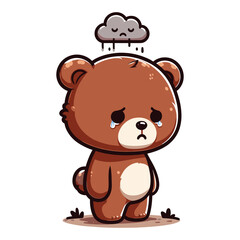 A realstict Bear vector illustration bear icon logo teddy cartoon character