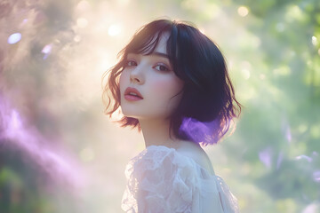 A stunning artistic composition with soft, dreamy shades and delicate color transition