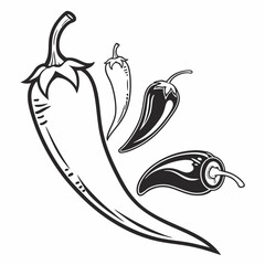 Creative foods icon Chili vector illustration