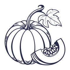 Creative foods icon Pumpkin vector illustration