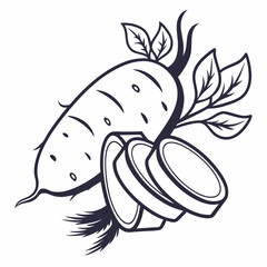 Creative foods icon Sweet Potato vector illustration