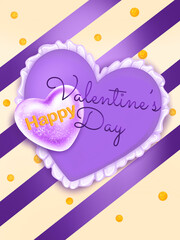 Valentine’s Day’s banner social media. Happy valentine’s day